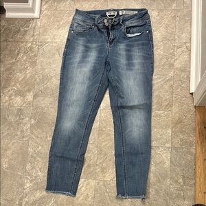Indigo Rein Women's Cropped Skinny Jeans - Medium Blue Wash